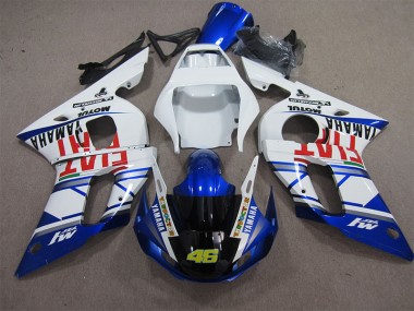 Discount 1998-2002 White Blue Fiat 46 Yamaha YZF R6 Motorcycle Fairings Kits Canada