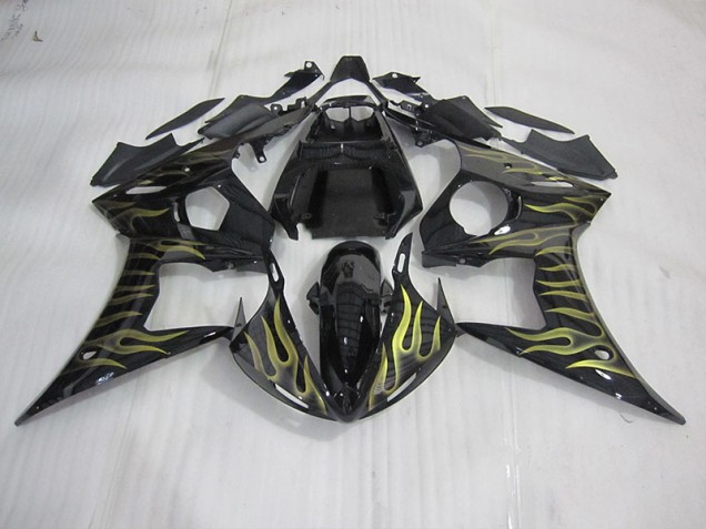 Discount 2003-2005 Black with Yellow Flame Yamaha YZF R6 Motorcycle Bodywork Canada Discount 2003-2005 Black with Yellow Flame Yamaha YZF R6 Motorcycle Bodywork Canada