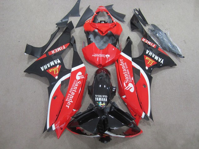 Discount 2008-2016 Black Red White Santander Yamaha YZF R6 Bike Fairings Canada Discount 2008-2016 Black Red White Santander Yamaha YZF R6 Bike Fairings Canada